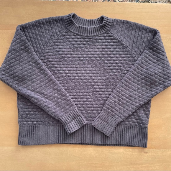 Lululemon Texture Play Crew Sweater Cadet Blue - Picture 5 of 11